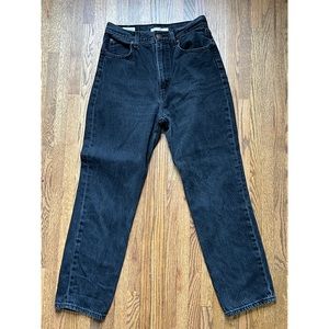 Levis 70s High Slim Straight Black Jeans